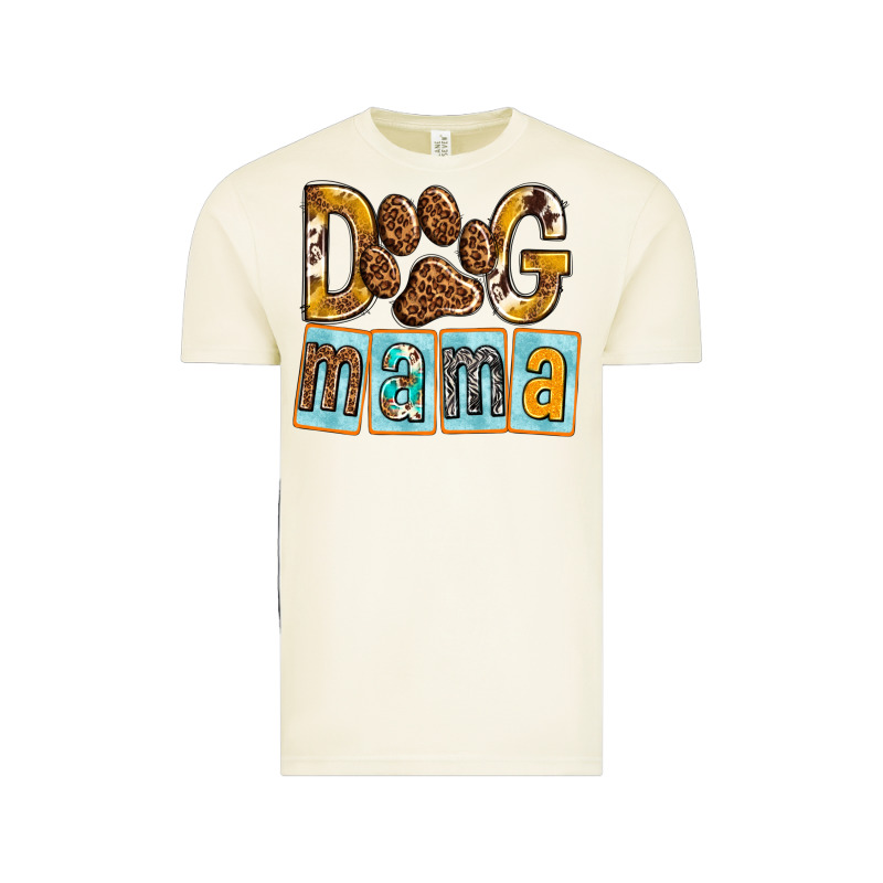Dog Mama With Paw Vintage Tee by texasbilliewilder | Teevron