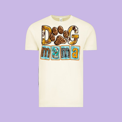 Dog Mama With Paw Vintage Tee Designed By Texasbilliewilder