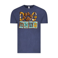 Vintage Denim Dog Mama with Paw Vintage Tee - texasbilliewilder