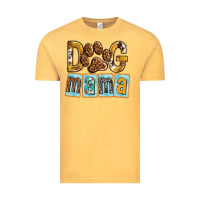 Vintage Mustard Dog Mama with Paw Vintage Tee - texasbilliewilder
