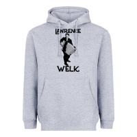 Heather Grey lawrence welk   name   the black stencil Heavyweight Hoodie - tuanDangUi
