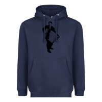 Navy lawrence welk   no name   the black stencil Heavyweight Hoodie - tuanDangUi