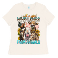 Bone Just A Girl Who Loves Farm Animals Ladies Tee - BundleAndBundleShop