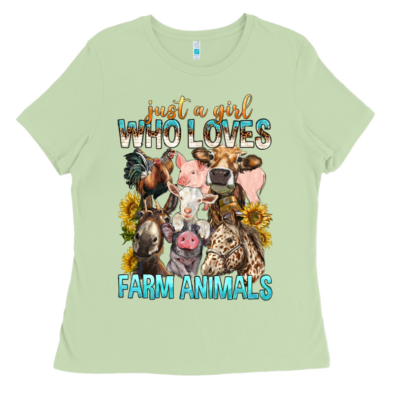 Just A Girl Who Loves Farm Animals Ladies Tee by BundleAndBundleShop | Teevron