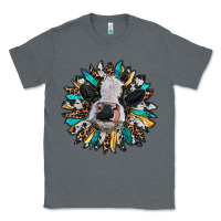 Charcoal Heather baby cow with sunflower Classic Tee - RanaPortraitStore