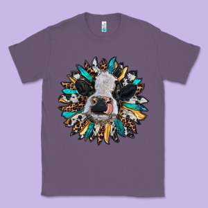 Baby Cow With Sunflower Classic Tee Designed By Ranaportraitstore