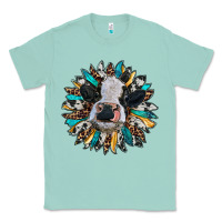 Seafoam baby cow with sunflower Classic Tee - RanaPortraitStore