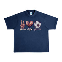 Navy peace love soccer Urban Heavy Tee - JahusDesignShop