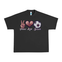 Pigment Black peace love soccer Urban Heavy Tee - JahusDesignShop