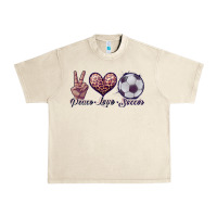 Sandshell peace love soccer Urban Heavy Tee - JahusDesignShop