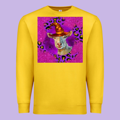 Halloween Saanen Goat Premium Sweatshirt Designed By Lillyallendesigns