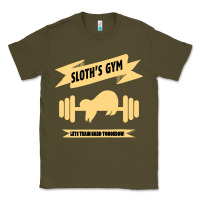 Army Green Sloth s Gym Classic Tee - Bettercallsaul