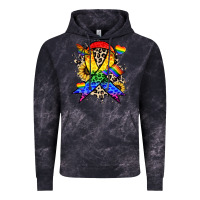 Cloud Black Pride ribbon Vintage Hoodie - NancyCooperArtShop