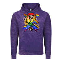 Cloud Purple Pride ribbon Vintage Hoodie - NancyCooperArtShop