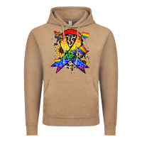 Vintage Coffee Pride ribbon Vintage Hoodie - NancyCooperArtShop