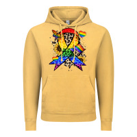 Vintage Mustard Pride ribbon Vintage Hoodie - NancyCooperArtShop