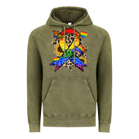 Vintage Olive Pride ribbon Vintage Hoodie - NancyCooperArtShop
