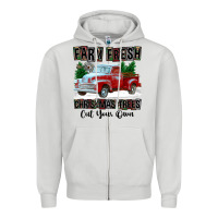 Dove Grey Farm Fresh Christmas Trees Cut Your Own Zipper Hoodie - FaDigitalArtStudio