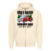 Sandshell Farm Fresh Christmas Trees Cut Your Own Zipper Hoodie - FaDigitalArtStudio