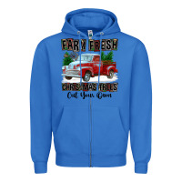 True Royal Farm Fresh Christmas Trees Cut Your Own Zipper Hoodie - FaDigitalArtStudio