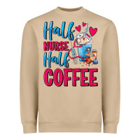 Mushroom Half Nurse Half Coffee Heavyweight Sweatshirt - FaDigitalArtStudio