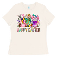 Bone Happy Easter Coffee Cups With Bunny Ladies Tee - BundleAndBundleShop