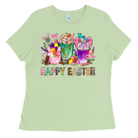 Matcha Happy Easter Coffee Cups With Bunny Ladies Tee - BundleAndBundleShop