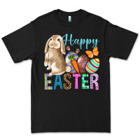 Black Happy Easter Bunny Premium Tee - BundleAndBundleShop