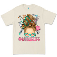 Bone blonde messy bun nurse life Premium Tee - RanaPortraitStore