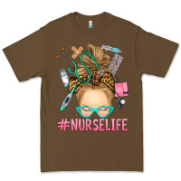 Cacao blonde messy bun nurse life Premium Tee - RanaPortraitStore