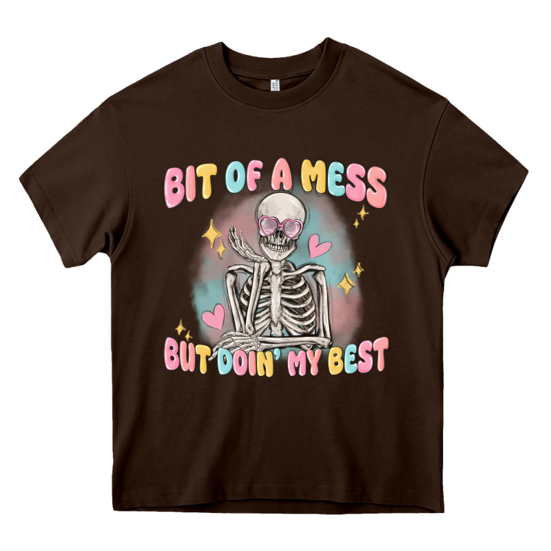 Bit Of A Mess But Doing My Best Heavy Core Tee by MaliasSmallBusiness | Teevron