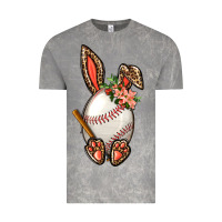 Cloud Rock Baseball Easter Bunny Vintage Tee - NancyCooperArtShop