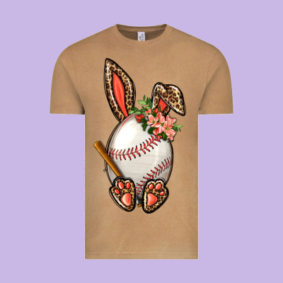Baseball Easter Bunny Vintage Tee Designed By Nancycooperartshop