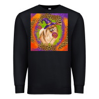 Black Halloween Pomeranian Dog Premium Sweatshirt - LillyAllenDesigns