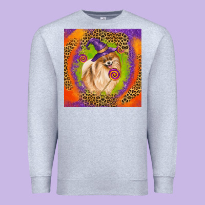 Halloween Pomeranian Dog Premium Sweatshirt Designed By Lillyallendesigns