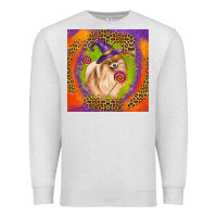 Oatmeal Heather Halloween Pomeranian Dog Premium Sweatshirt - LillyAllenDesigns
