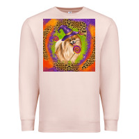 Pale Pink Halloween Pomeranian Dog Premium Sweatshirt - LillyAllenDesigns
