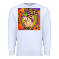 White Halloween Pomeranian Dog Premium Sweatshirt - LillyAllenDesigns