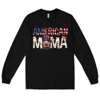 Black American mama with gnome Mother's Day Long Sleeve Tee - HowdyJamesFarm