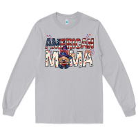 Moon Dust American mama with gnome Mother's Day Long Sleeve Tee - HowdyJamesFarm