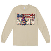 Mushroom American mama with gnome Mother's Day Long Sleeve Tee - HowdyJamesFarm
