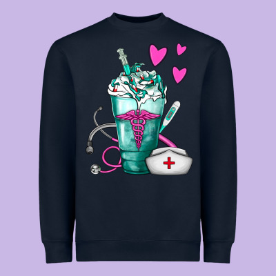 Nurse Frappe Heavyweight Sweatshirt Designed By Fadigitalartstudio