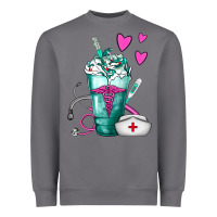 Storm Nurse Frappe Heavyweight Sweatshirt - FaDigitalArtStudio