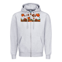 Heather Grey turkey thanksgiving pumpkin libbey glass Zipper Hoodie - BundleAndBundleShop