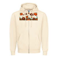 Turkey Thanksgiving Pumpkin Libbey Glass Zipper Hoodie | Teevron