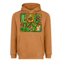 Meerkat lucky horseshoe st patricks day leopard frame Heavyweight Hoodie - LillyAllenDesigns