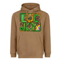 Toasted Coconut lucky horseshoe st patricks day leopard frame Heavyweight Hoodie - LillyAllenDesigns