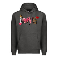Charcoal Heather love valentine's day Premium Hoodie - FaDigitalArtStudio