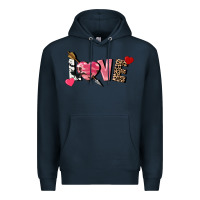 Navy love valentine's day Premium Hoodie - FaDigitalArtStudio