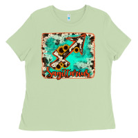 Matcha Sagittarius turquoise cowhide Ladies Tee - RanaPortraitStore